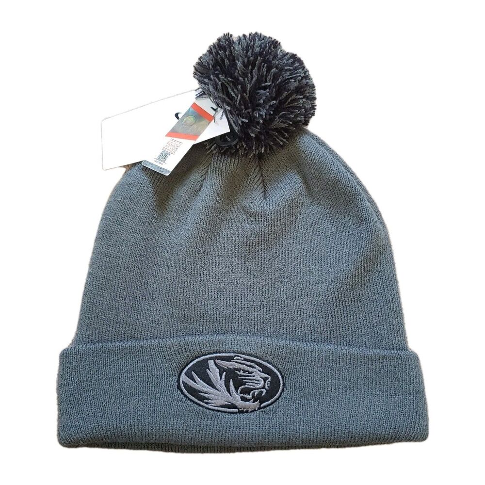Nike Missouri Tigers Iron Grey Peak Campus Sideline Adult Beanie Hat NCAA